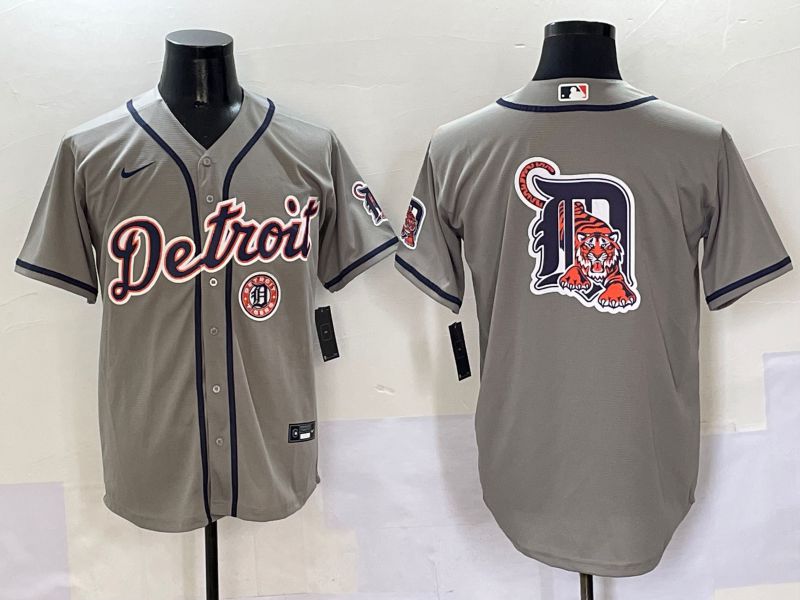 Men Detroit Tigers Blank Grey Game Nike 2025 MLB Jersey style 5047->houston astros->MLB Jersey